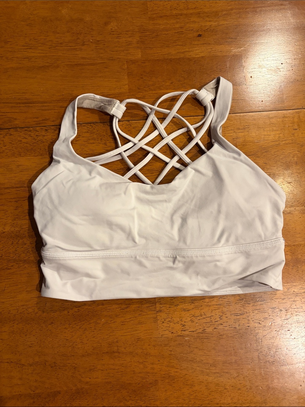 lululemon athletica White Crisscross Back Sports Bra